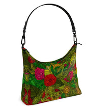 गैलरी व्यूवर में इमेज लोड करें, Hand Drawn Floral Seamless Pattern Square Hobo Bag by The Photo Access