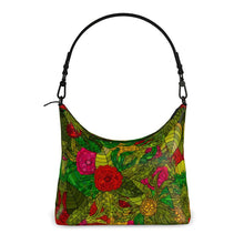 गैलरी व्यूवर में इमेज लोड करें, Hand Drawn Floral Seamless Pattern Square Hobo Bag by The Photo Access