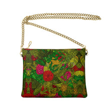 将图片加载到图库查看器,Hand Drawn Floral Seamless Pattern Crossbody Bag With Chain by The Photo Access