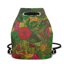 Load image into Gallery viewer, Hand Drawn Floral Seamless Pattern Bucket Backpack by The Photo Access