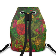 Load image into Gallery viewer, Hand Drawn Floral Seamless Pattern Bucket Backpack by The Photo Access