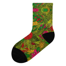 Load image into Gallery viewer, Hand Drawn Floral Seamless Pattern Socks by The Photo Access