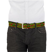 Load image into Gallery viewer, Hand Drawn Floral Seamless Pattern Leather Belt by The Photo Access