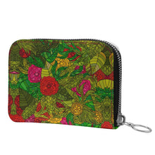 将图片加载到图库查看器,Hand Drawn Floral Seamless Pattern Small Leather Zip Purse by The Photo Access
