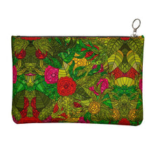 将图片加载到图库查看器,Hand Drawn Floral Seamless Pattern Leather Clutch Bag by The Photo Access