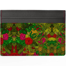 Cargar imagen en el visor de la galería, Hand Drawn Floral Seamless Pattern Leather Card Holder by The Photo Access