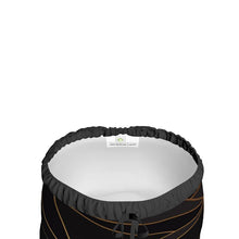 Load image into Gallery viewer, Abstract Black Polygon with Gold Line Skirt by The Photo Access