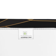 Load image into Gallery viewer, Abstract Black Polygon with Gold Line Bandeau Tops by The Photo Access