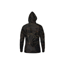 Load image into Gallery viewer, Abstract Black Polygon with Gold Line Hoodie by The Photo Access