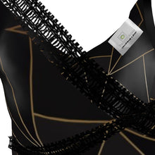 Load image into Gallery viewer, Abstract Black Polygon with Gold Line Cami by The Photo Access