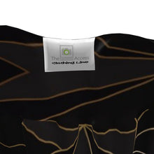 Load image into Gallery viewer, Abstract Black Polygon with Gold Line Womens Blouse by The Photo Access