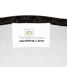 Load image into Gallery viewer, Abstract Black Polygon with Gold Line Mens Cut and Sew T-Shirt by The Photo Access