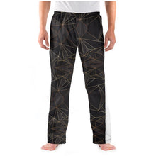 Load image into Gallery viewer, Abstract Black Polygon with Gold Line Mens Night Set by The Photo Access
