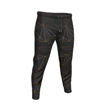 将图片加载到图库查看器,Abstract Black Polygon with Gold Line Mens Sweatpants by The Photo Access