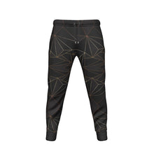 将图片加载到图库查看器,Abstract Black Polygon with Gold Line Mens Sweatpants by The Photo Access