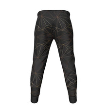 将图片加载到图库查看器,Abstract Black Polygon with Gold Line Mens Sweatpants by The Photo Access
