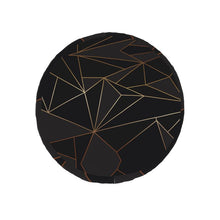 Load image into Gallery viewer, Abstract Black Polygon with Gold Line Bean Bags by The Photo Access