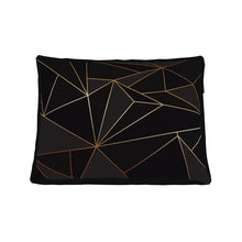 将图片加载到图库查看器,Abstract Black Polygon with Gold Line Dog Pet Bed by The Photo Access