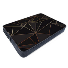 将图片加载到图库查看器,Abstract Black Polygon with Gold Line Laptop Bags by The Photo Access