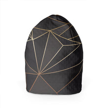 Load image into Gallery viewer, Abstract Black Polygon with Gold Line Beanie by The Photo Access