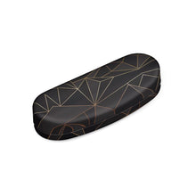 将图片加载到图库查看器,Abstract Black Polygon with Gold Line Hard Glasses Case by The Photo Access