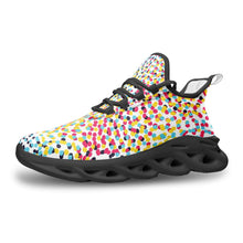 गैलरी व्यूवर में इमेज लोड करें, Colorful Neo Memphis Geometric Pattern Unisex Bounce Mesh Knit Sneakers by The Photo Access