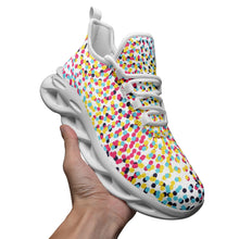 गैलरी व्यूवर में इमेज लोड करें, Colorful Neo Memphis Geometric Pattern Unisex Bounce Mesh Knit Sneakers by The Photo Access