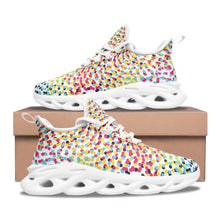 गैलरी व्यूवर में इमेज लोड करें, Colorful Neo Memphis Geometric Pattern Unisex Bounce Mesh Knit Sneakers by The Photo Access