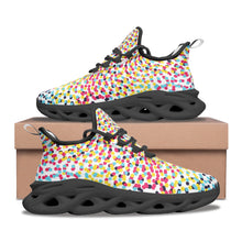 गैलरी व्यूवर में इमेज लोड करें, Colorful Neo Memphis Geometric Pattern Unisex Bounce Mesh Knit Sneakers by The Photo Access