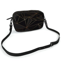 Load image into Gallery viewer, Abstract Black Polygon with Gold Line Camera Bag by The Photo Access