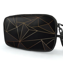 Load image into Gallery viewer, Abstract Black Polygon with Gold Line Camera Bag by The Photo Access