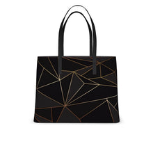 Lade das Bild in den Galerie-Viewer, Abstract Black Polygon with Gold Line Kika Tote by The Photo Access