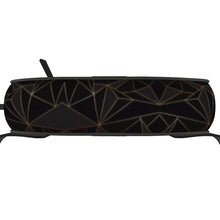 将图片加载到图库查看器,Abstract Black Polygon with Gold Line Belt Bag by The Photo Access