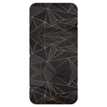 将图片加载到图库查看器,Abstract Black Polygon with Gold Line Blanket Scarf by The Photo Access