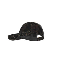 Load image into Gallery viewer, Abstract Black Polygon with Gold Line Baseball Cap by The Photo Access
