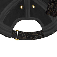 Load image into Gallery viewer, Abstract Black Polygon with Gold Line Baseball Cap by The Photo Access