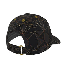 Load image into Gallery viewer, Abstract Black Polygon with Gold Line Baseball Cap by The Photo Access