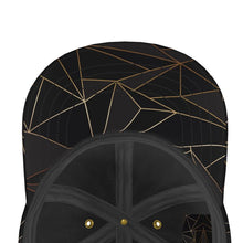 Load image into Gallery viewer, Abstract Black Polygon with Gold Line Baseball Cap by The Photo Access