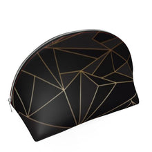 Lade das Bild in den Galerie-Viewer, Abstract Black Polygon with Gold Line Shell Coin Purse by The Photo Access