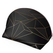 Lade das Bild in den Galerie-Viewer, Abstract Black Polygon with Gold Line Shell Coin Purse by The Photo Access