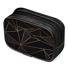 Load image into Gallery viewer, Abstract Black Polygon with Gold Line Pouch Wallet by The Photo Access