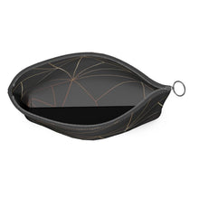 Cargar imagen en el visor de la galería, Abstract Black Polygon with Gold Line Clutch Purse by The Photo Access