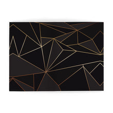 Load image into Gallery viewer, Abstract Black Polygon with Gold Line Travel Passport Cover by The Photo Access
