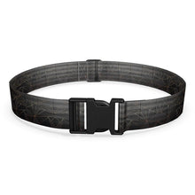 Load image into Gallery viewer, Abstract Black Polygon with Gold Line Travel Luggage Strap by The Photo Access