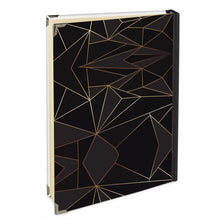 将图片加载到图库查看器,Abstract Black Polygon with Gold Line Journals by The Photo Access