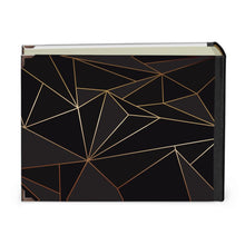 Load image into Gallery viewer, Abstract Black Polygon with Gold Line Scrapbook Albums by The Photo Access