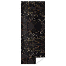 Load image into Gallery viewer, Abstract Black Polygon with Gold Line Gift Wrap by The Photo Access