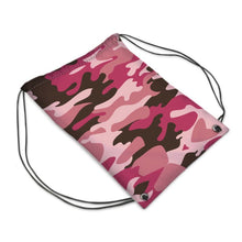 Load image into Gallery viewer, Pink Camouflage Drawstring Sports Bag by The Photo Access