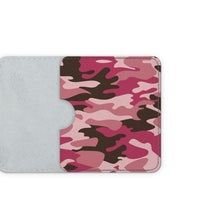 Load image into Gallery viewer, Pink Camouflage Leather Card Case by The Photo Access