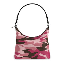 Load image into Gallery viewer, Pink Camouflage Square Hobo Bag by The Photo Access